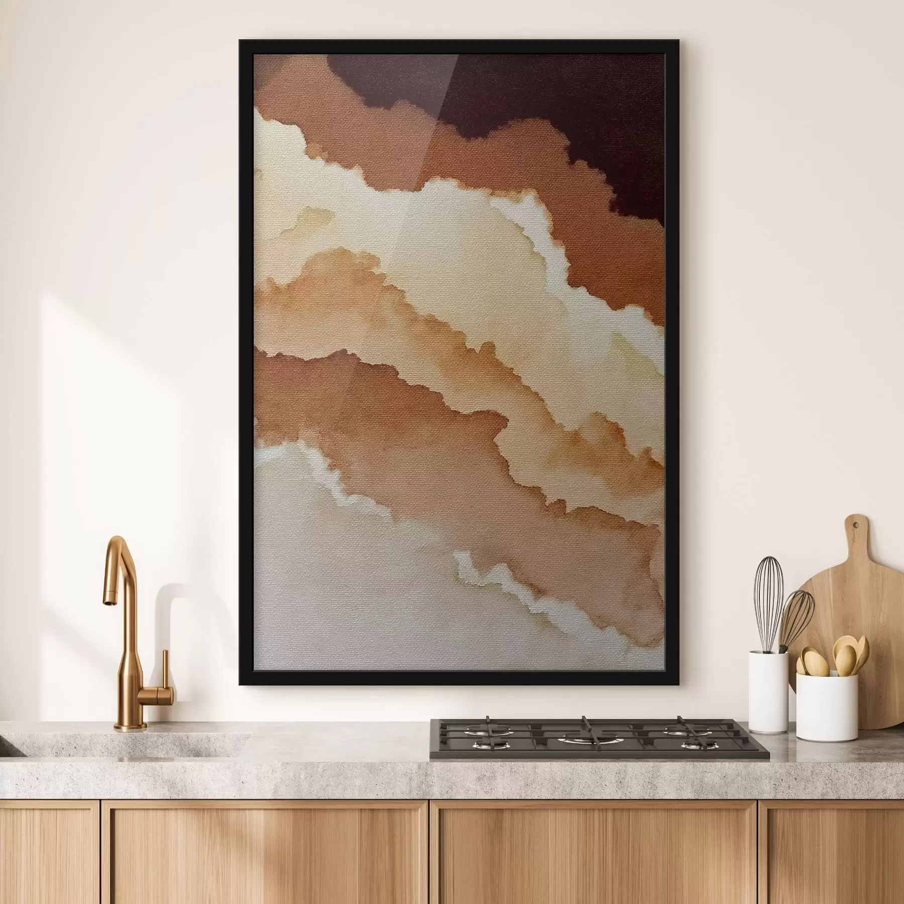 Fototapeta abstrakcyjna kompozycja akwarelowa z warstwami f48071