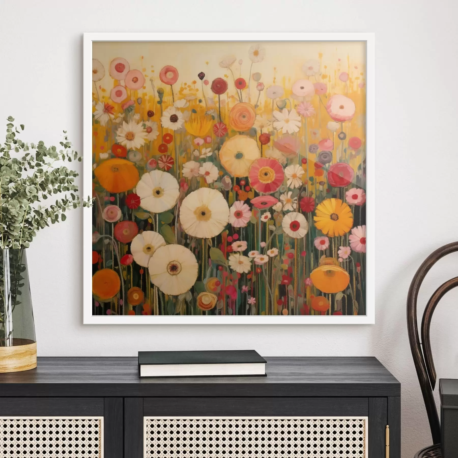 Fototapeta tętniące życiem pole kwiatów ozdobnych f48112