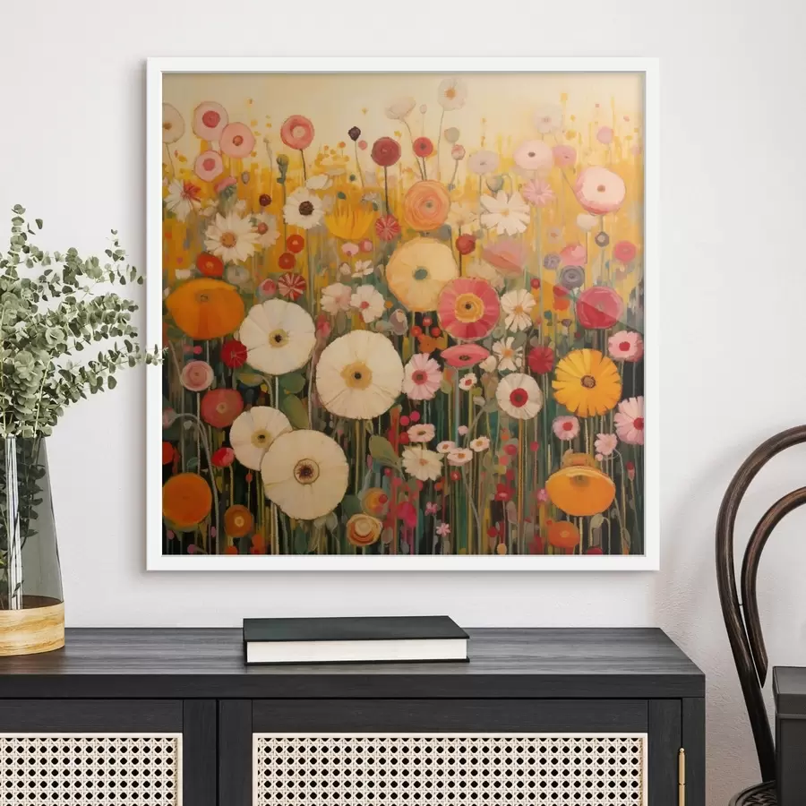 Fototapeta tętniące życiem pole kwiatów ozdobnych f48112