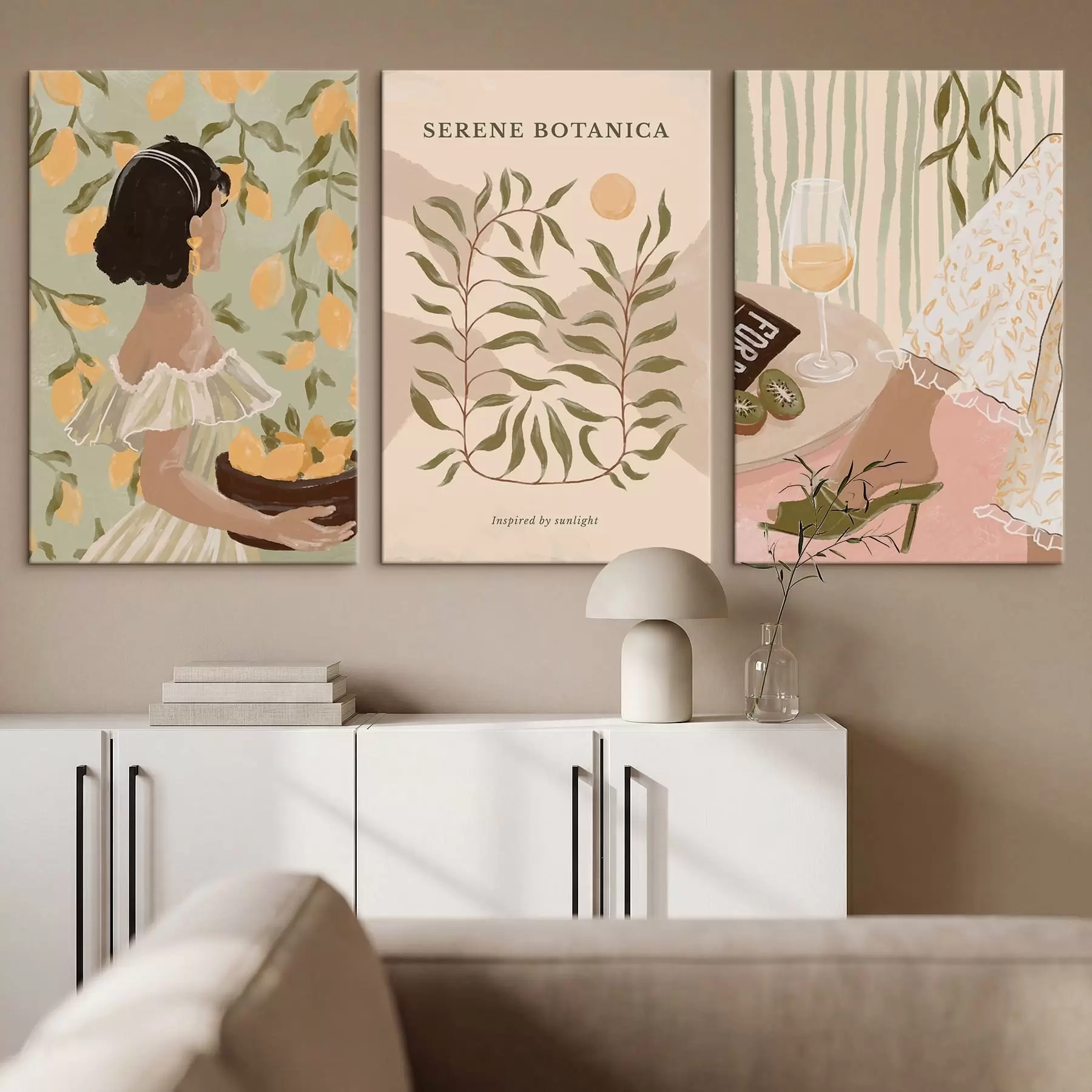 Obraz Kobieta z cytrynami, plakat i stół m30098