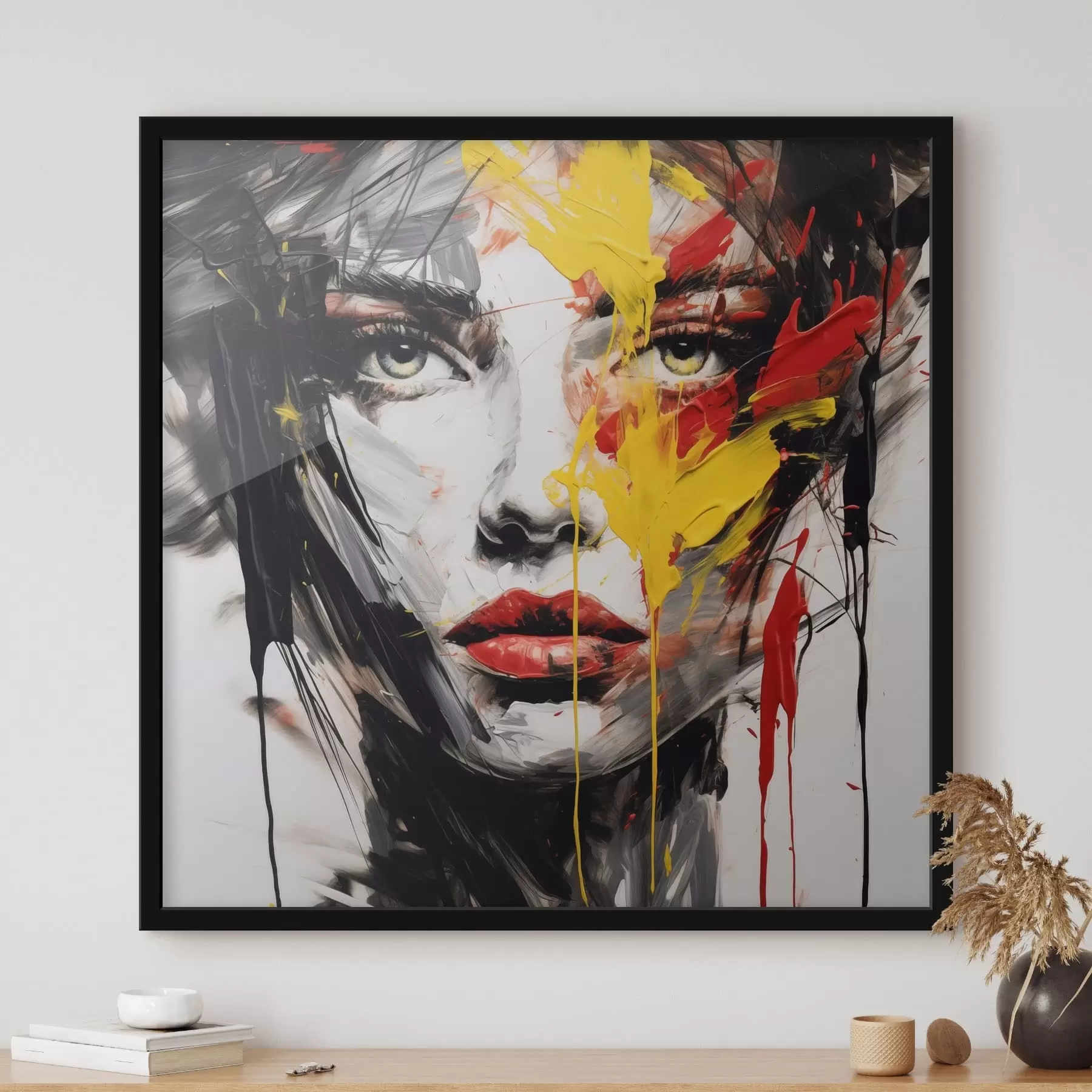 Fototapeta Portret kobiety namalowany odważnymi pociągnięciami pędzla f48088