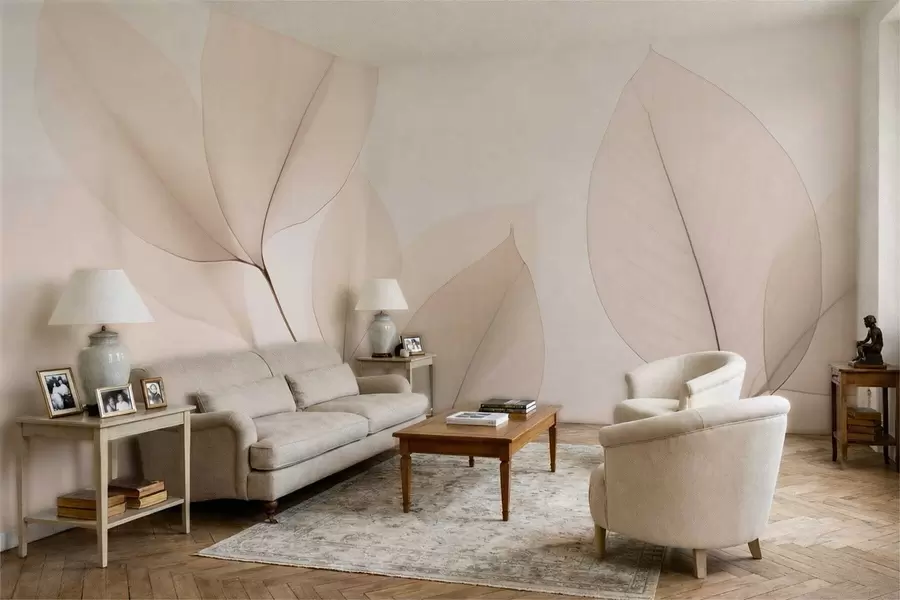 Fototapeta Biały kwiat z cienką linią w05268