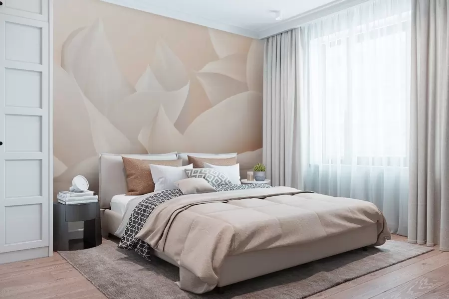 Fototapeta Miękkie płatki o barwie brzoskwiniowo-mlecznej w09716