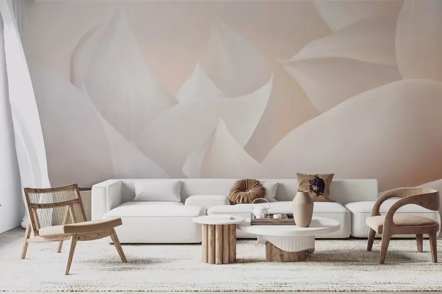 Fototapeta Miękkie płatki o barwie brzoskwiniowo-mlecznej w09716