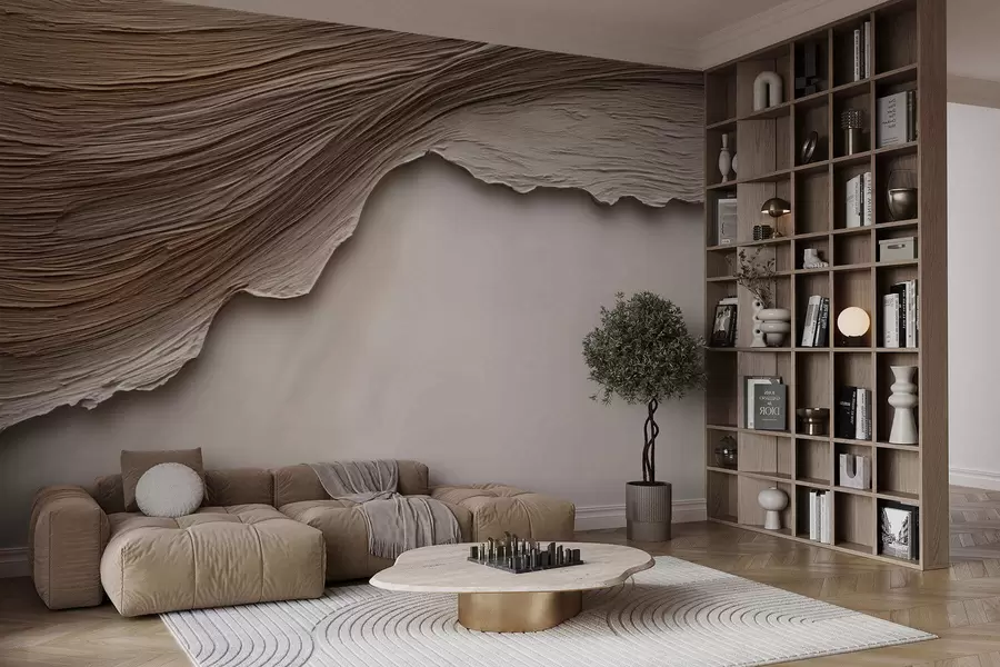 Fototapeta Drewniana płaskorzeźba w05273