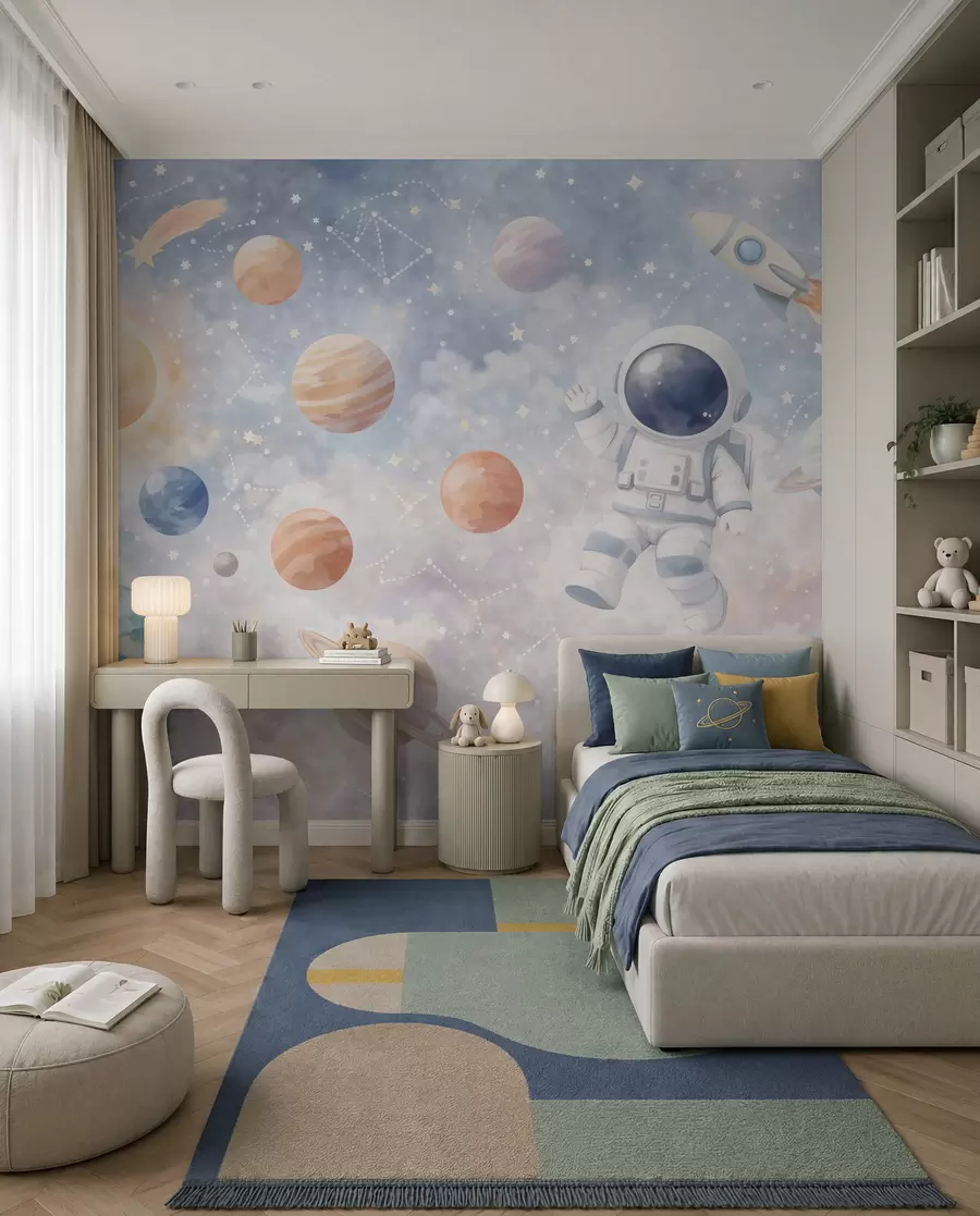 Fototapeta Podróż małego astronauty w05233