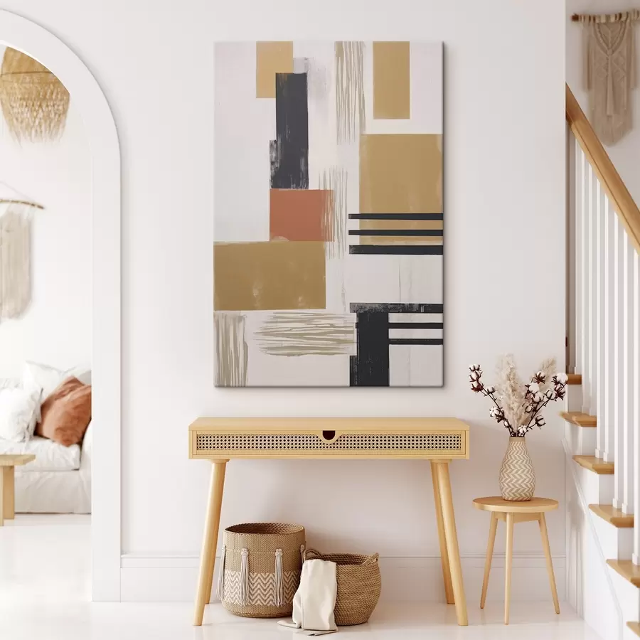 Obraz Nowoczesna abstrakcja z imitacją zużytej tekstury s48160