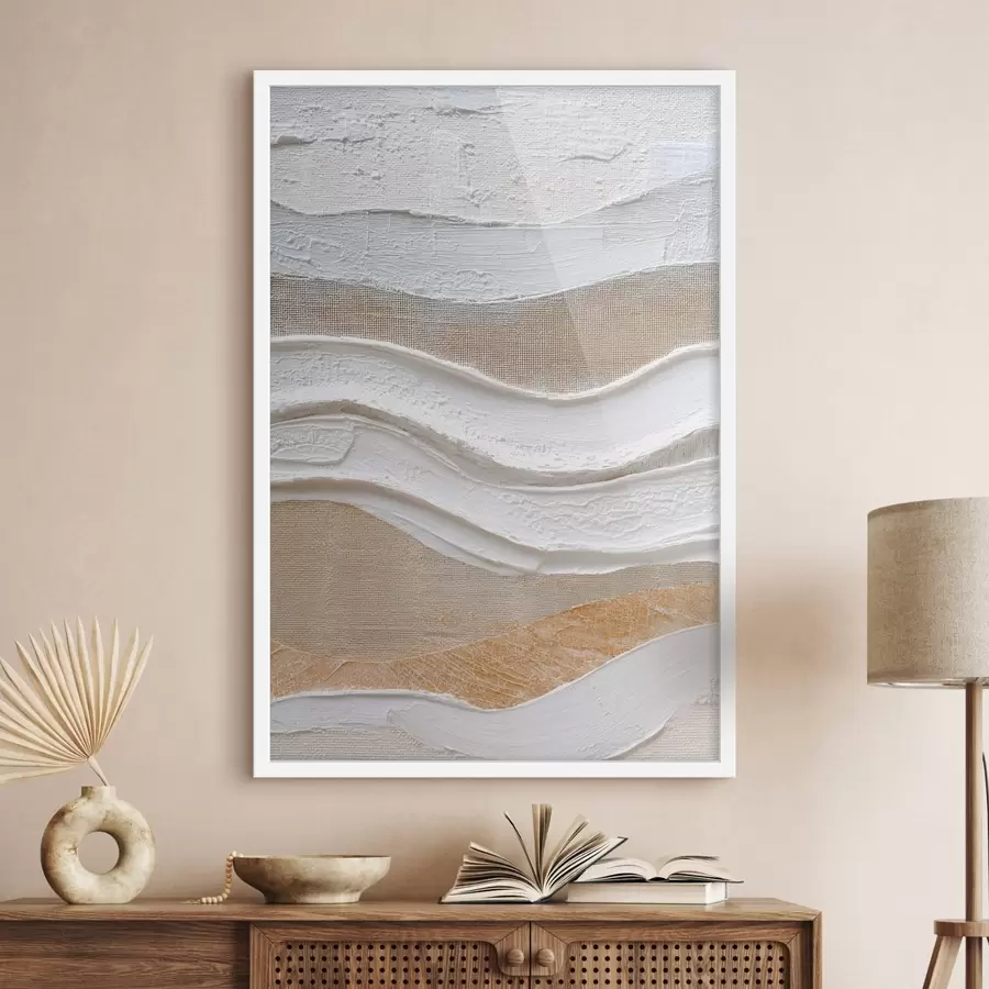 Fototapeta Teksturowana kompozycja z odważnymi pociągnięciami pędzla w minimalistycznym stylu f47965