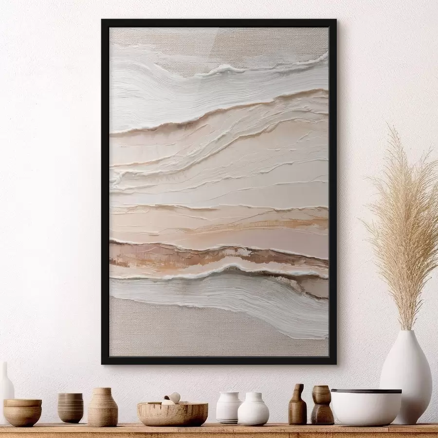 Fototapeta Warstwowa kompozycja w odcieniach piaskowym i kremowym f47966