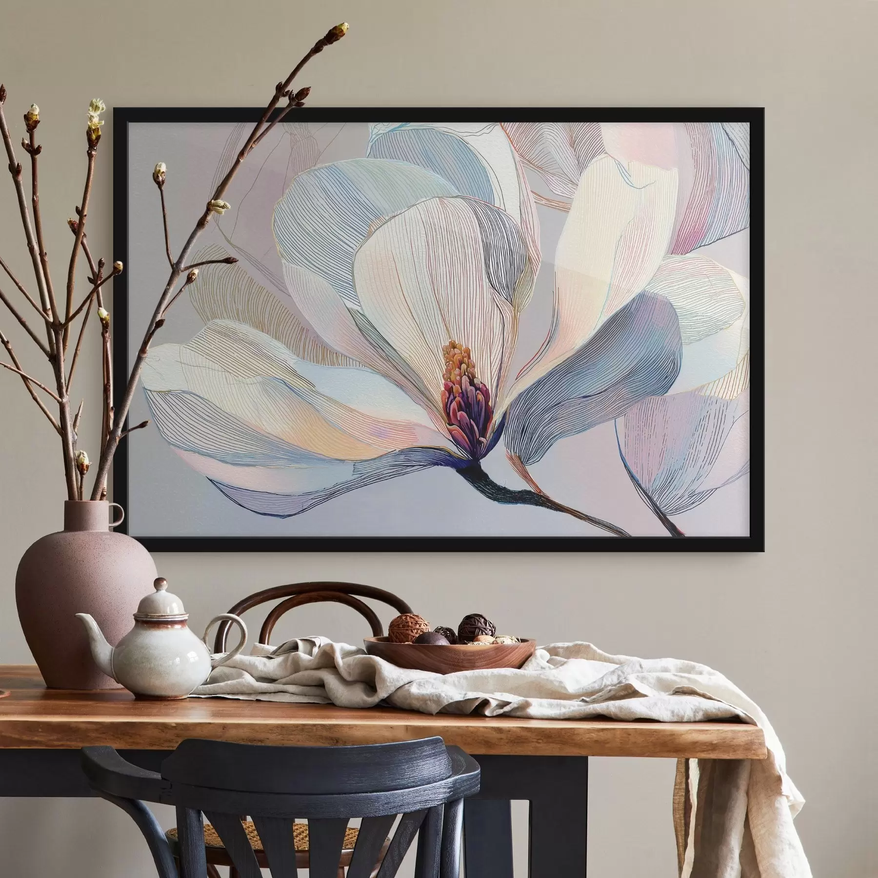 Fototapeta Delikatna magnolia w odcieniach niebieskiego i różowego f47967