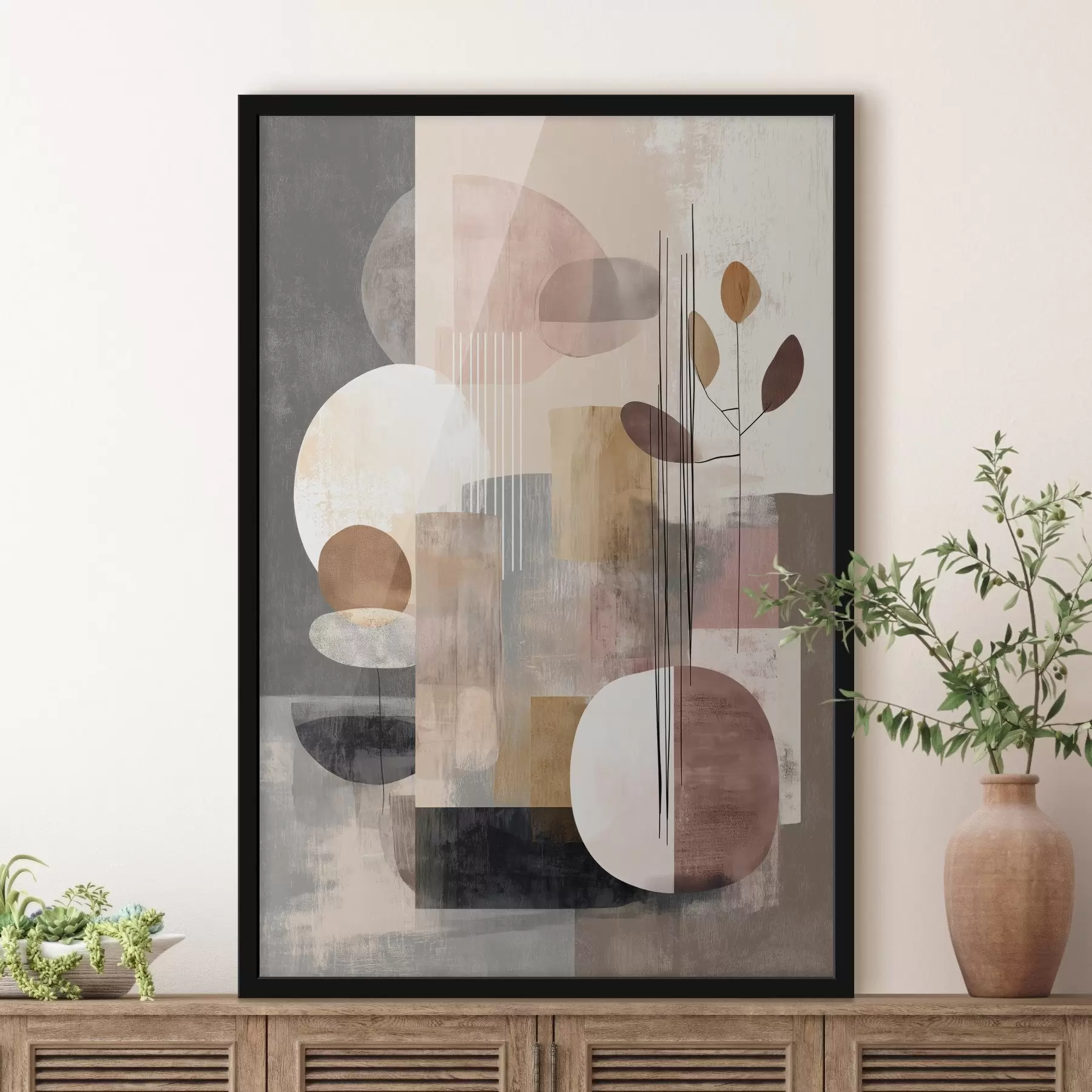 Fototapeta Kolaż z elementami botanicznymi w stylu malarstwa cyfrowego f47981