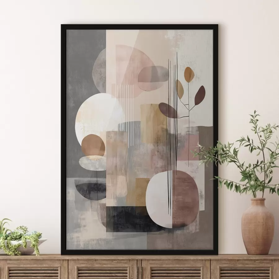 Fototapeta Kolaż z elementami botanicznymi w stylu malarstwa cyfrowego f47981