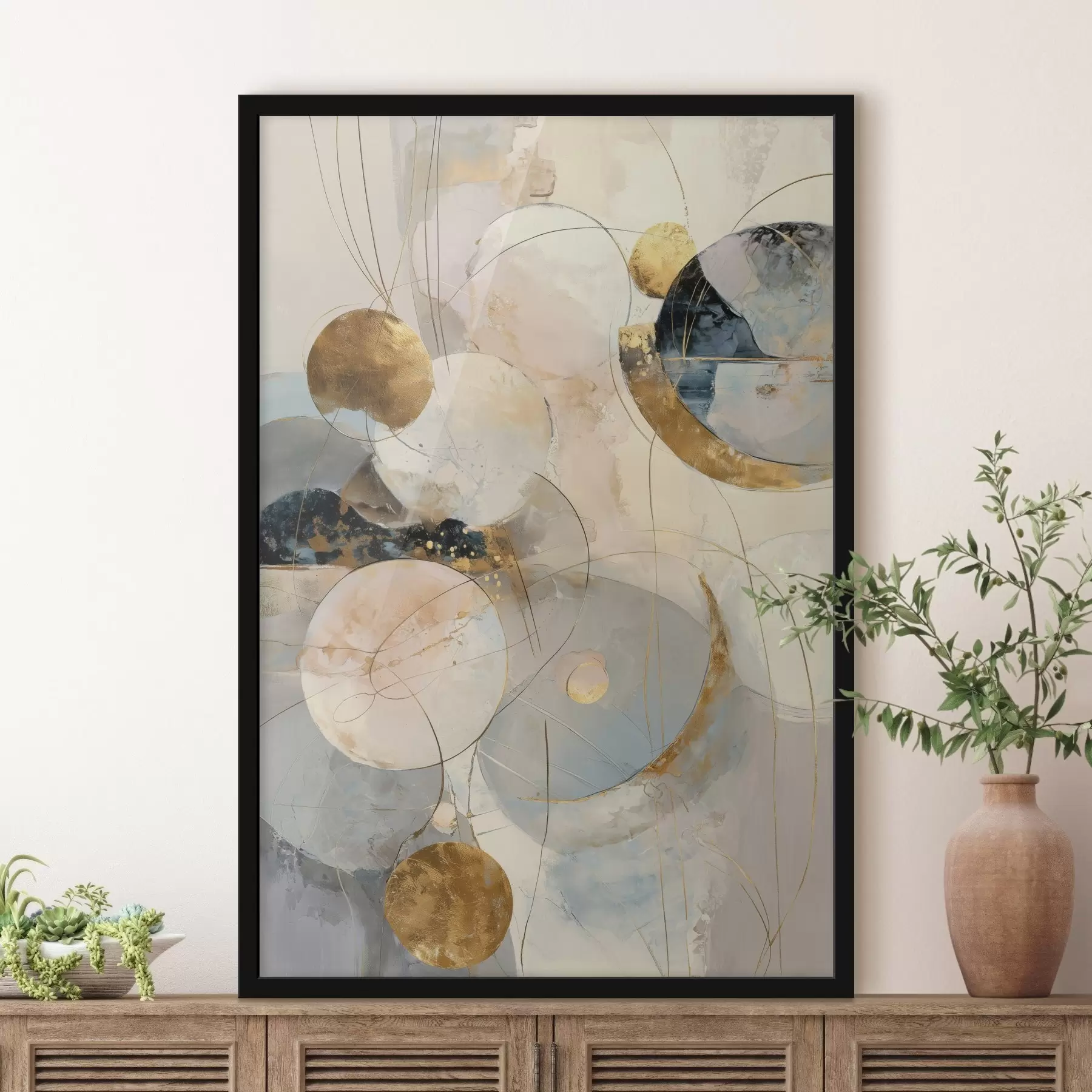 Fototapeta Harmonia odcieni nieba i geometrycznych kształtów w minimalistycznym stylu f47986