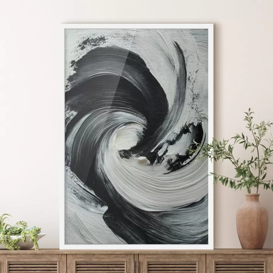 Fototapeta Abstrakcyjna spirala z wyrazistymi pociągnięciami pędzla w stylu malarstwa olejnego f47989