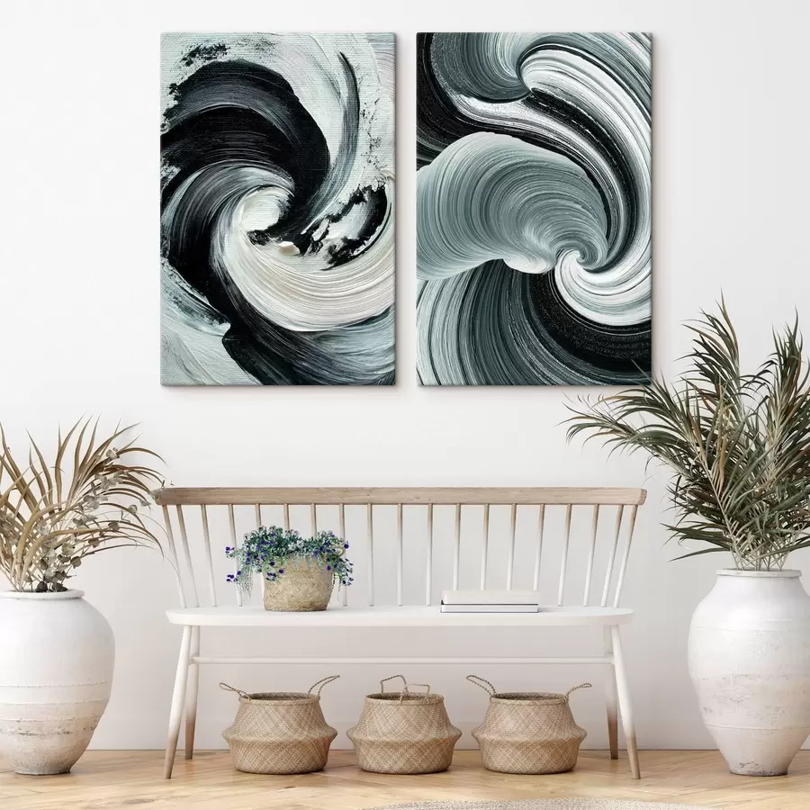 Obraz Wyrazista monochromatyczna kompozycja o przestrzennej fakturze m30041