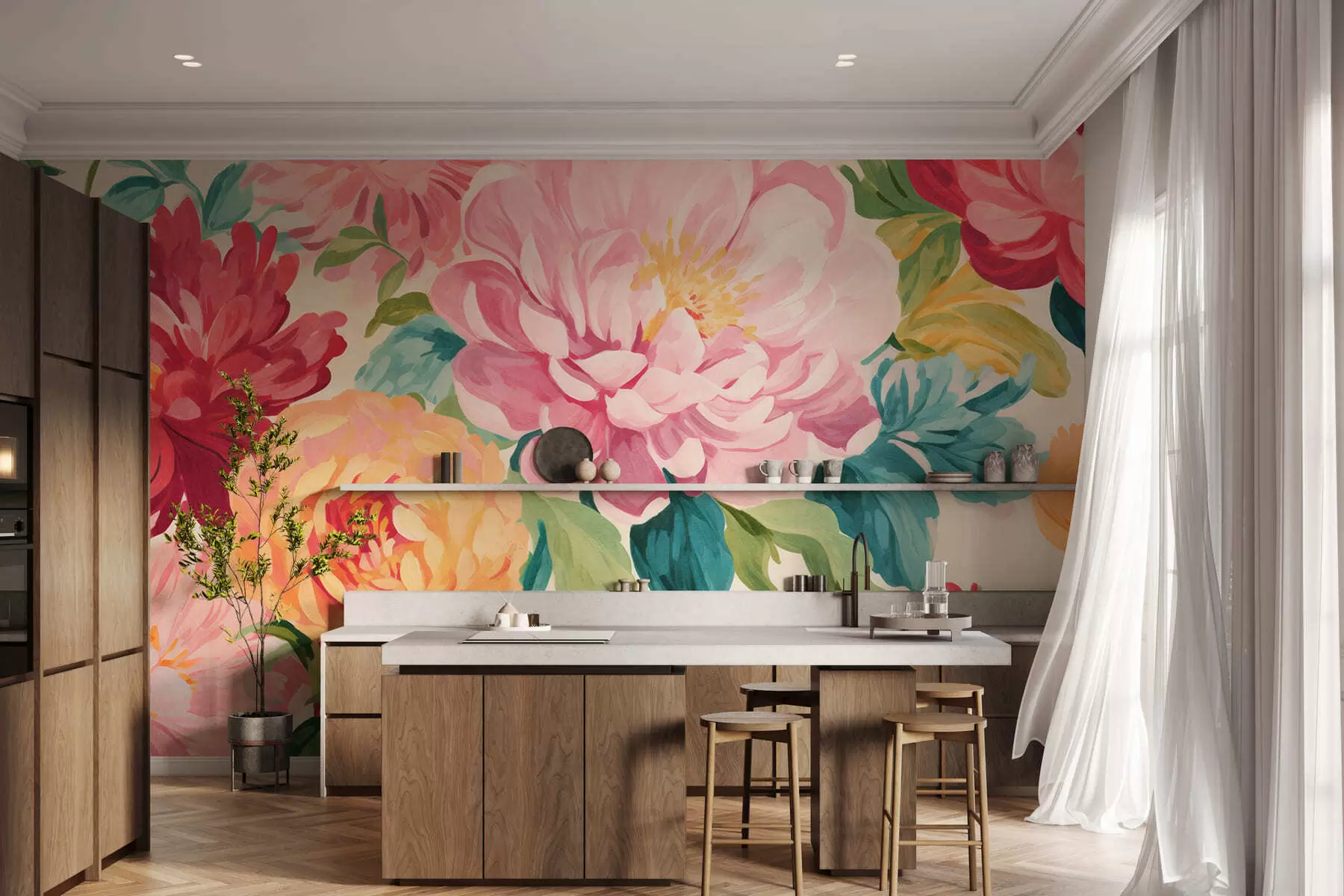 Fototapeta Ogród piwonii w05313