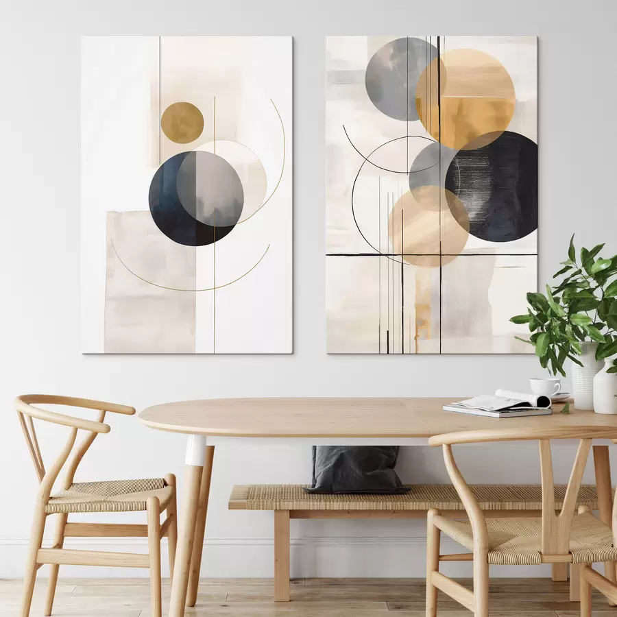 Obraz Streszczenie z okręgami m30124