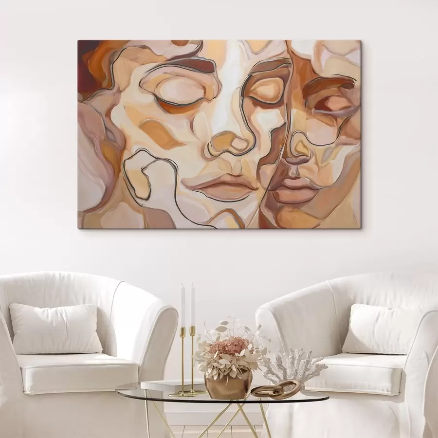 Obraz Abstrakcyjny portret kobiety i mężczyzny s48174