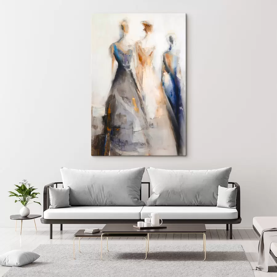 Obraz Eleganckie abstrakcyjne sylwetki kobiet s48179
