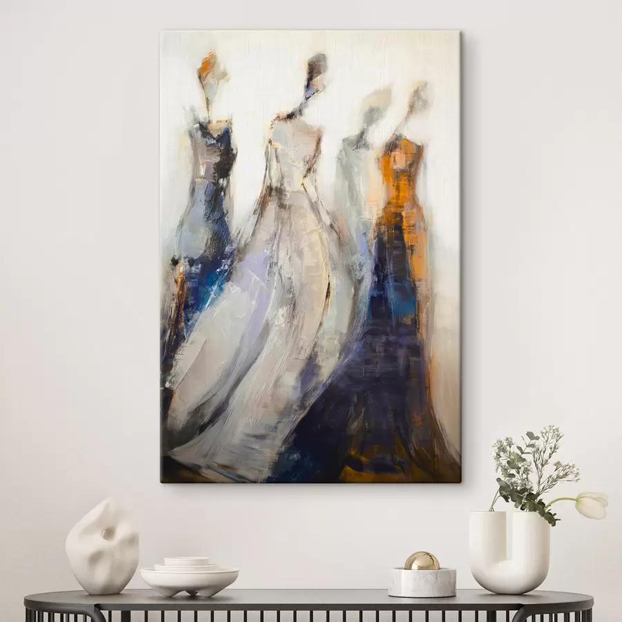 Obraz Eleganckie abstrakcyjne sylwetki kobiet s48180