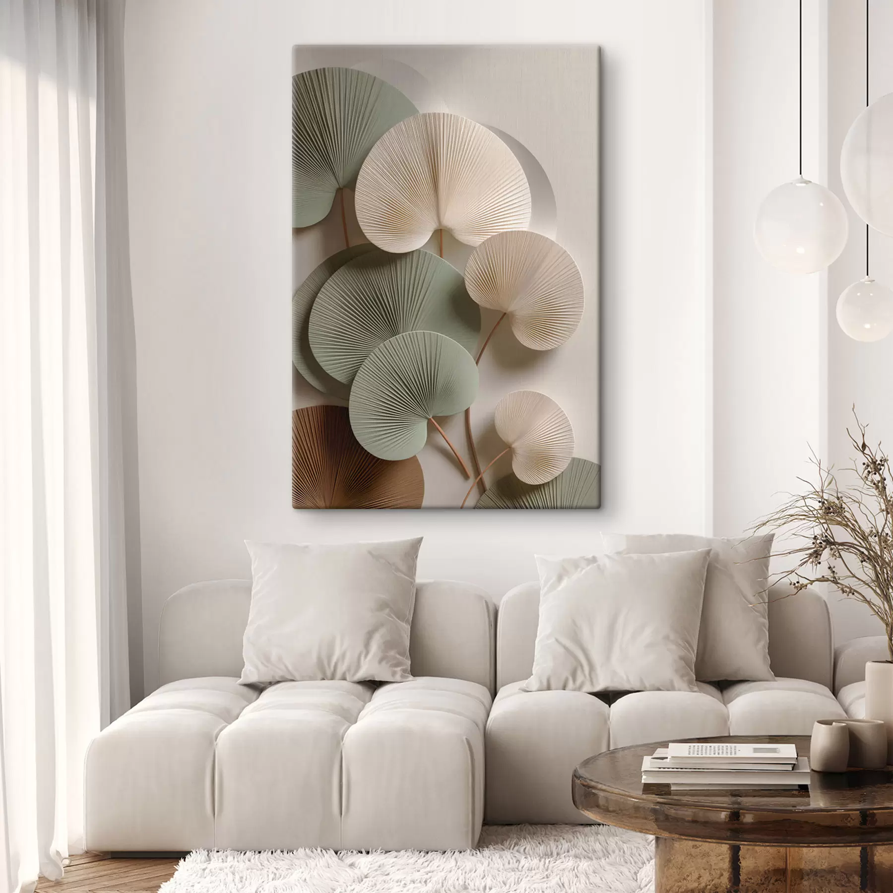 Obraz Abstrakcyjna kompozycja z liśćmi s48225