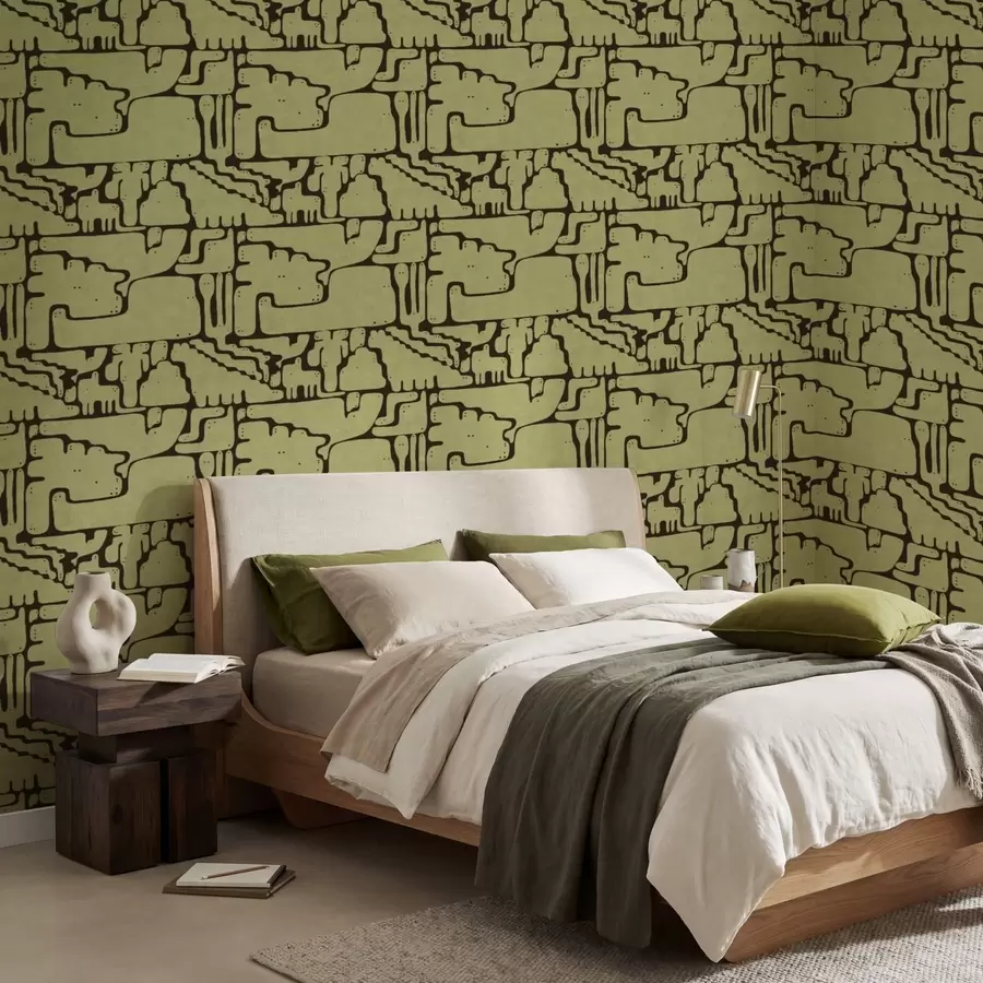 Fototapeta Abstrakcyjny wzór z ciemnymi liniami a01122v1