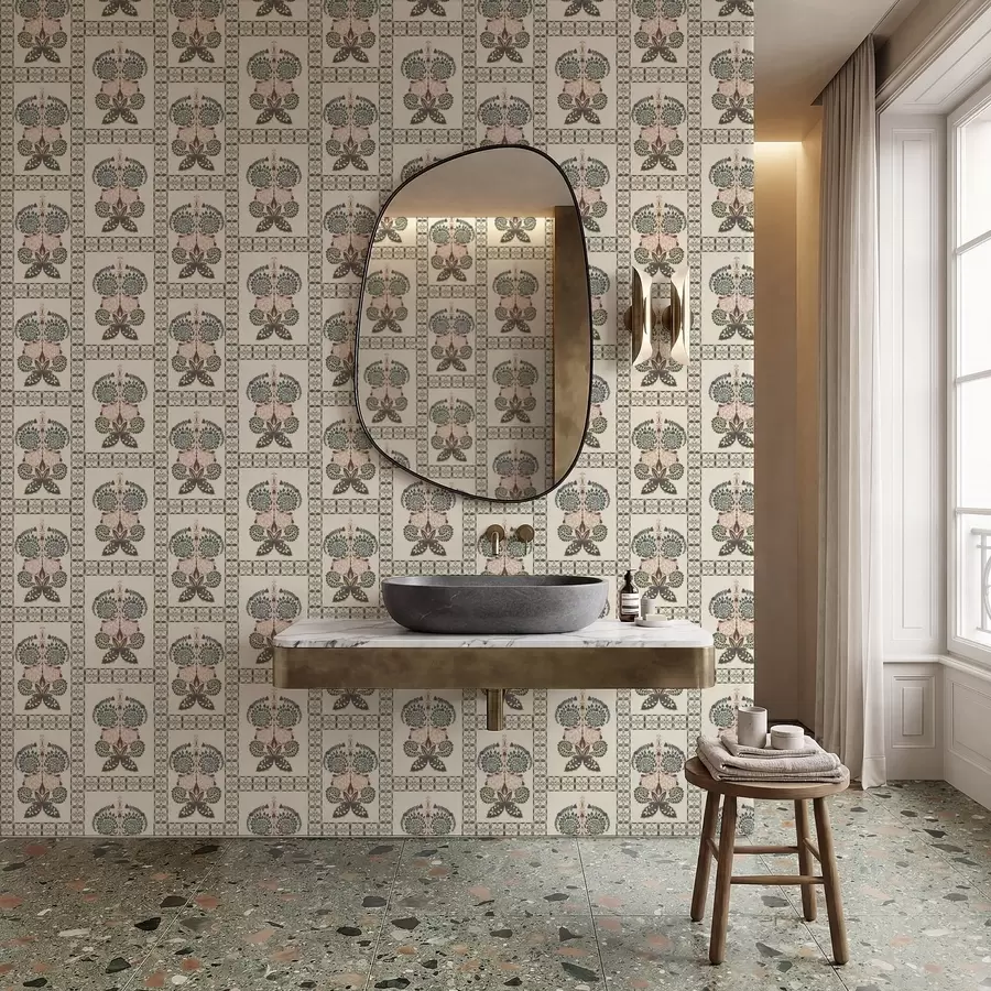 Fototapeta Ozdobny wzór z motylami i kwiatami a01125