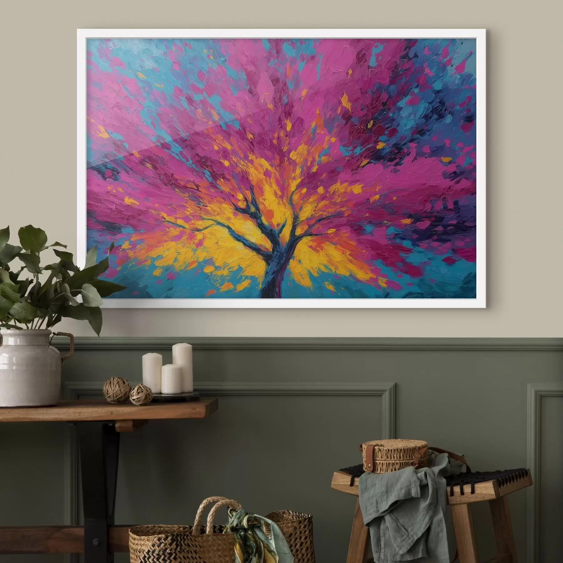 Fototapeta Kolorowe drzewo f48228