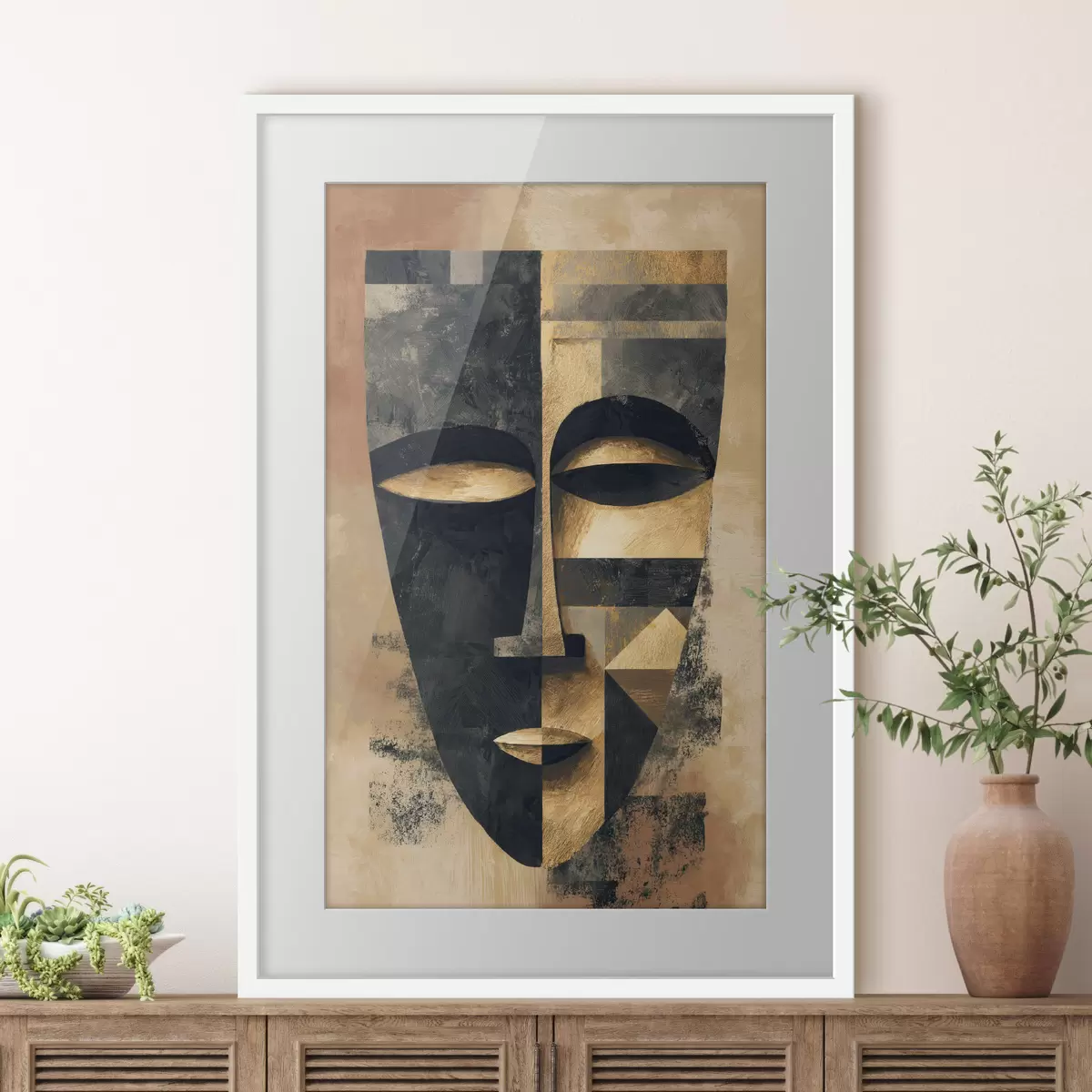 Plakat Abstrakcyjna twarz f48248