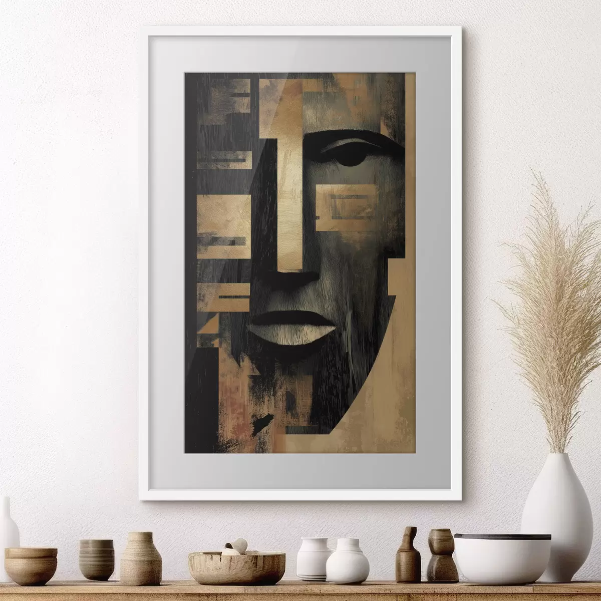 Plakat Abstrakcyjna twarz f48249