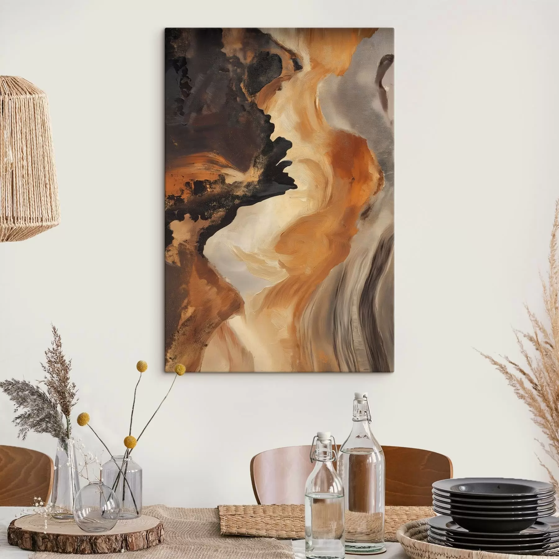 Obraz Abstrakcyjne pociągnięcia pędzla s48302