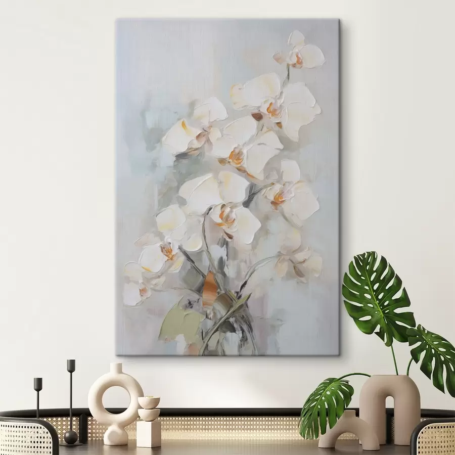 Obraz Obraz imitujący gałązkę orchidei s48321