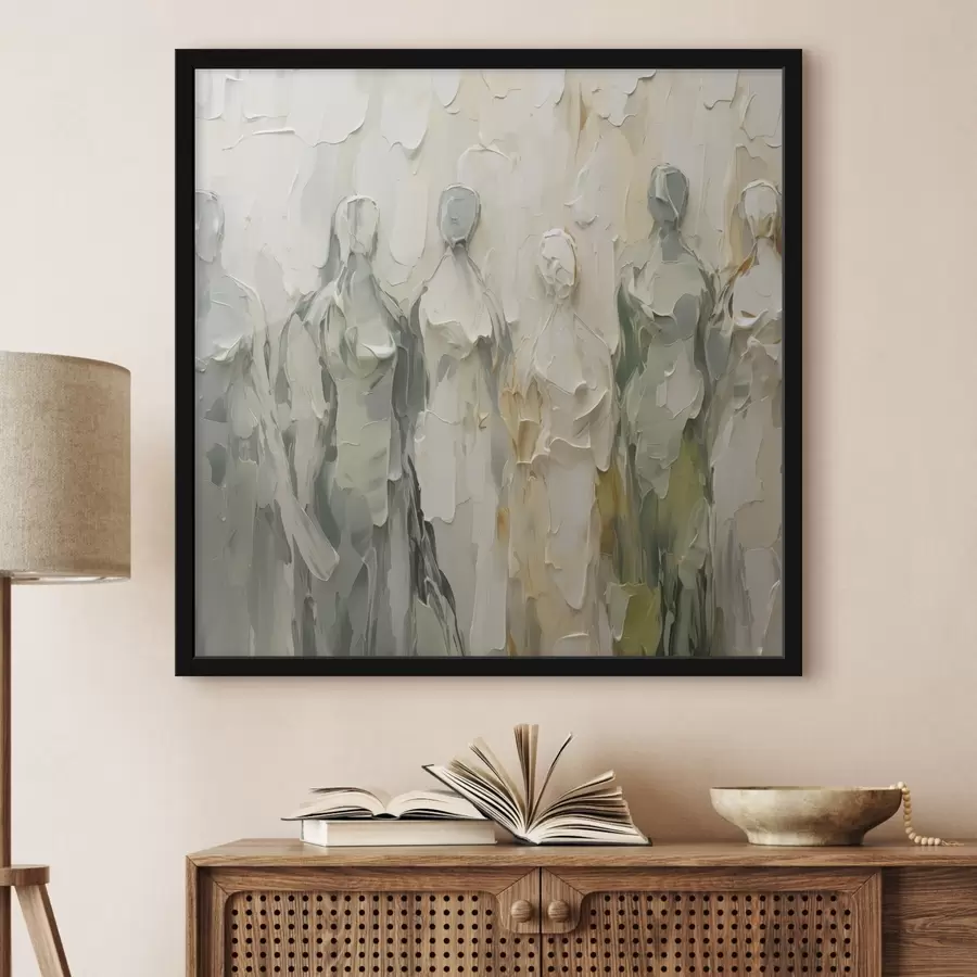 Fototapeta Abstrakcyjne sylwetki imitujące malarstwo f48275