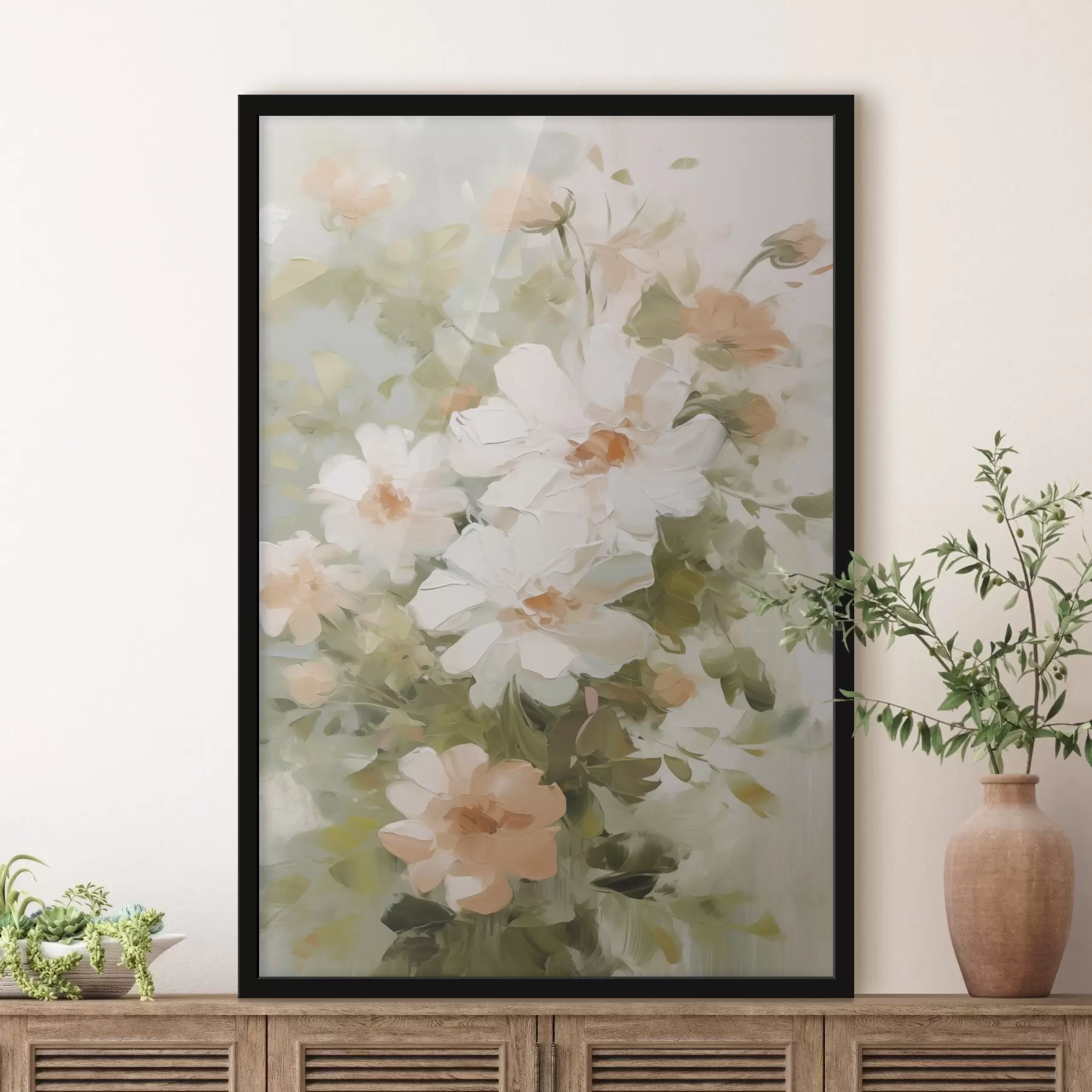 Fototapeta Delikatne kwiaty imitujące obraz f48323