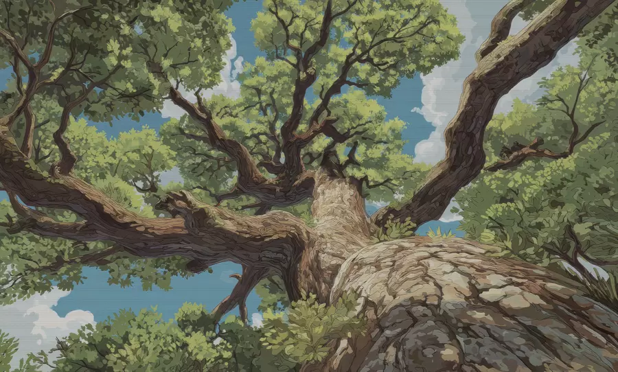 Fototapeta Majestatyczne drzewo mozaikowe w05368