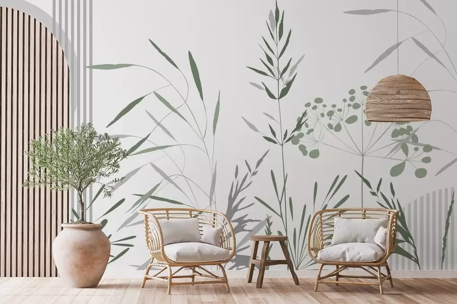 Fototapeta Abstrakcyjne sylwetki roślinności w05375