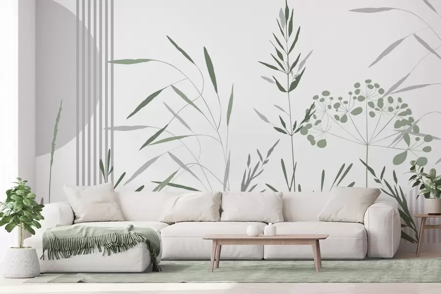 Fototapeta Abstrakcyjne sylwetki roślinności w05375