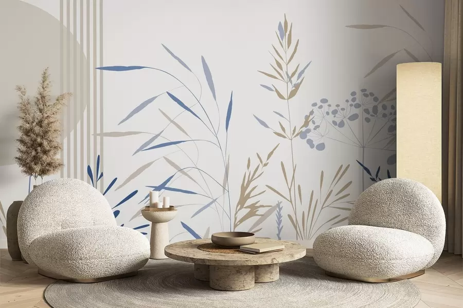 Fototapeta Abstrakcyjne sylwetki roślinności w05375v2