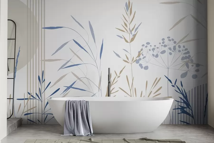 Fototapeta Abstrakcyjne sylwetki roślinności w05375v2