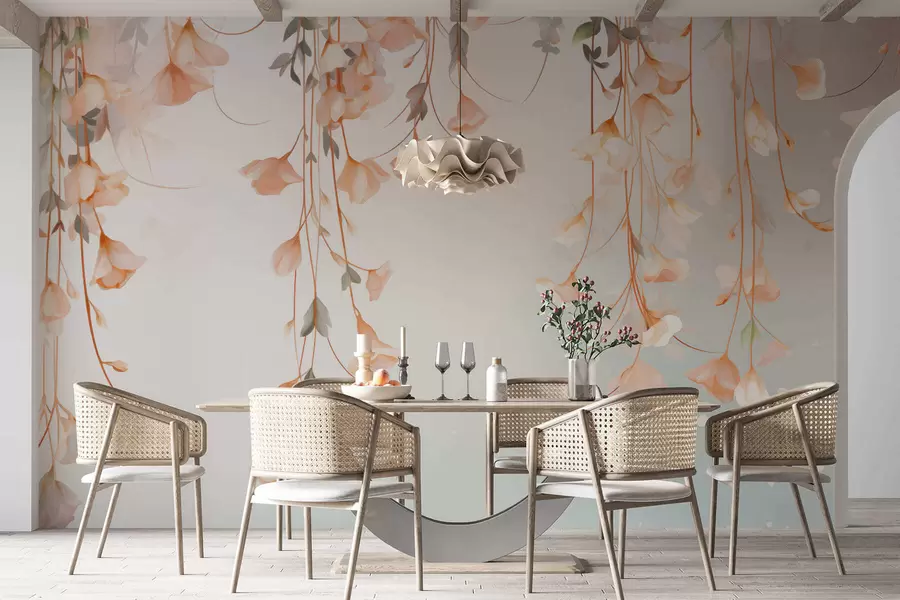 Fototapeta Wiszące gałęzie kwiatowe w05344