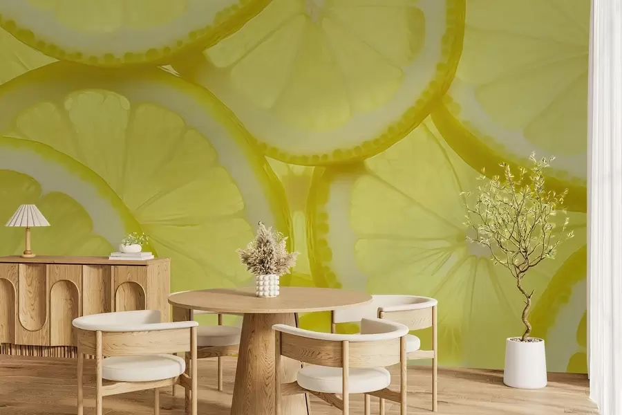 Fototapeta Tekstura plasterka cytryny w05351