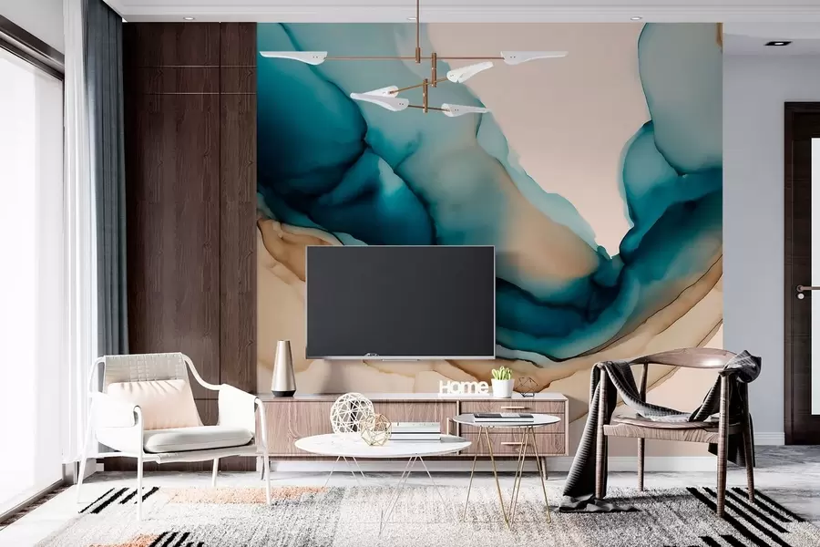 Fototapeta abstrakcyjna faktura w stylu farb alkoholowych w05238