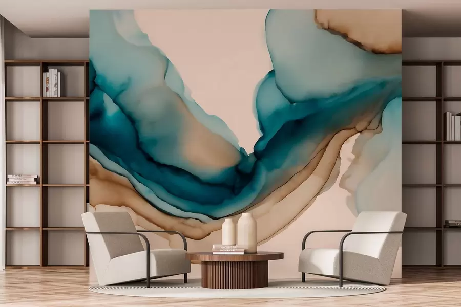 Fototapeta abstrakcyjna faktura w stylu farb alkoholowych w05238