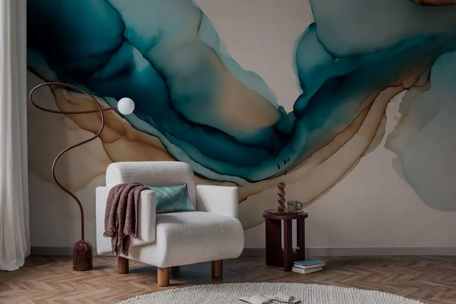 Fototapeta abstrakcyjna faktura w stylu farb alkoholowych w05238