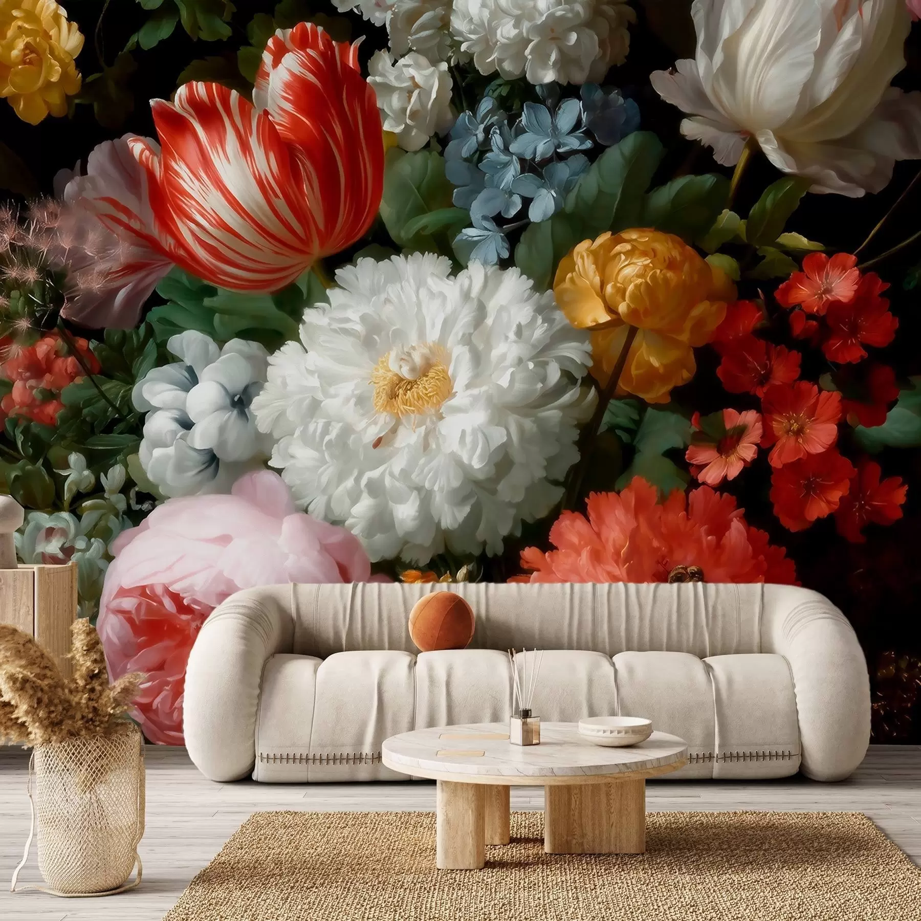 Fototapeta Luksusowa kompozycja kwiatowa przedstawiająca wiosenny ogród w09676