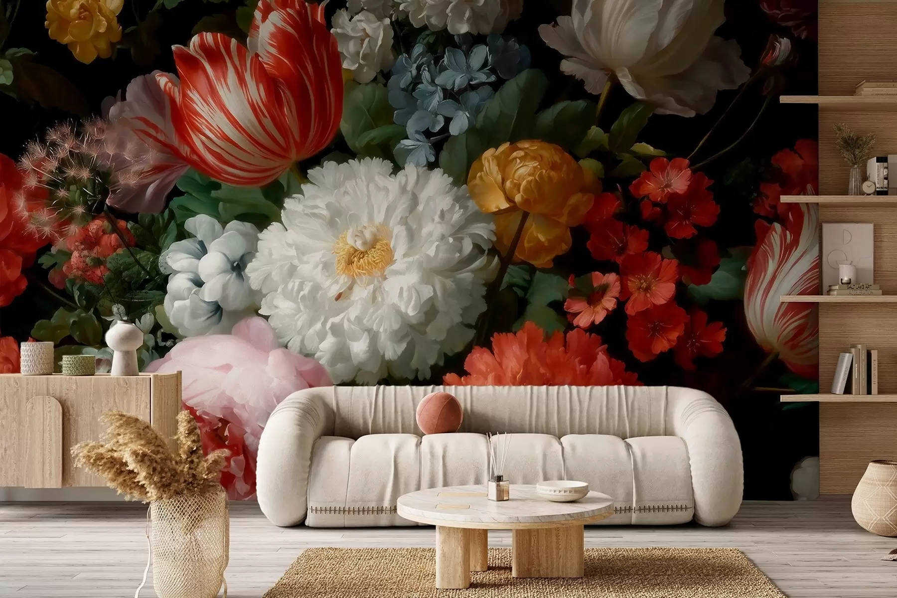 Fototapeta Luksusowa kompozycja kwiatowa przedstawiająca wiosenny ogród w09676