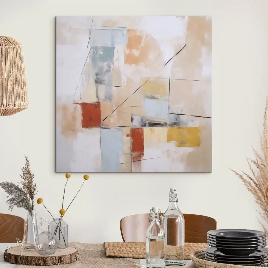 Obraz Chaotyczna, abstrakcyjna imitacja postarzanego obrazu s48418