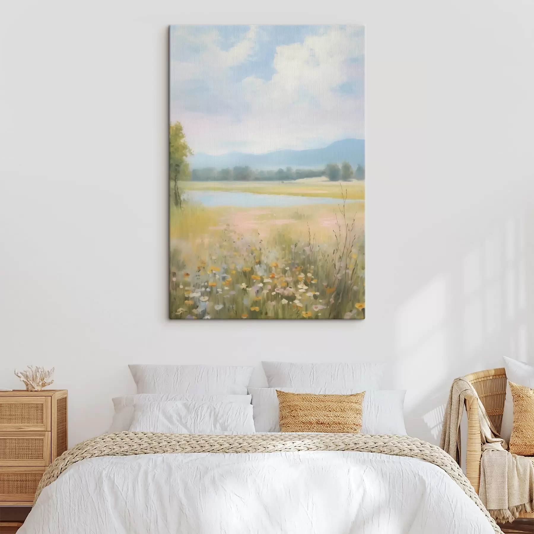 Obraz Pejzaż terenowy imitujący malarstwo s48419