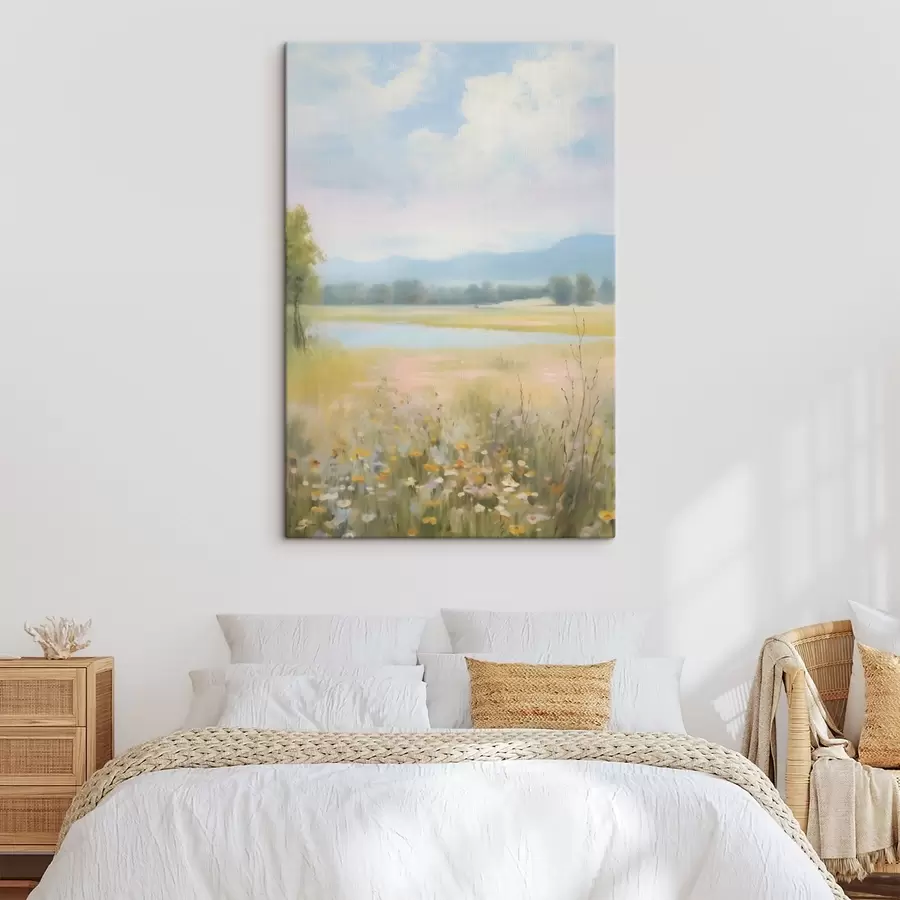 Obraz Pejzaż terenowy imitujący malarstwo s48419