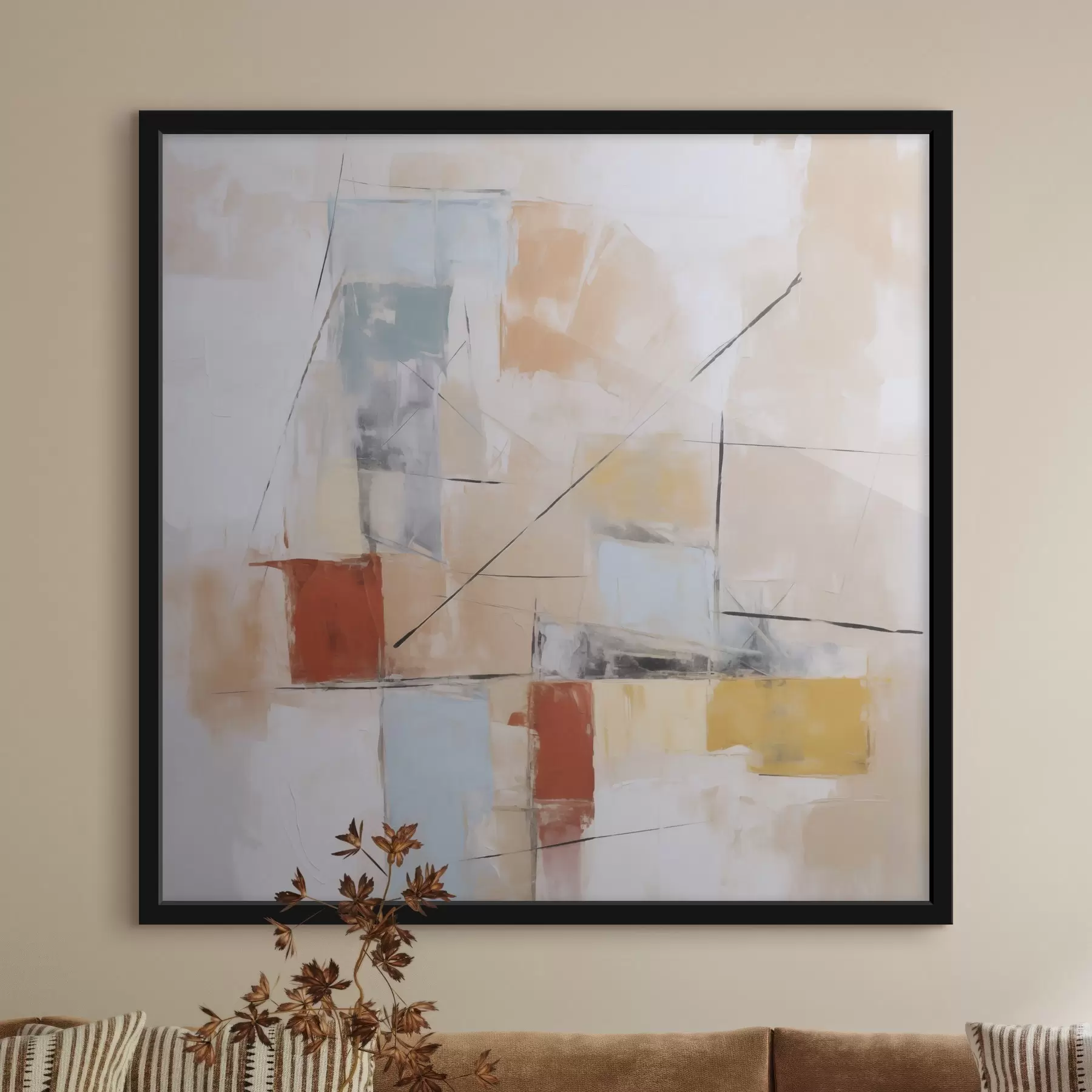 Fototapeta Chaotyczna, abstrakcyjna imitacja postarzanego obrazu f48418